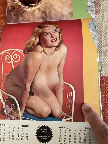 VTG Fling Festival's 1962 Harem Girl Calendar Pin Up 60s Risque Burlesque Pinup - Picture 8 of 12