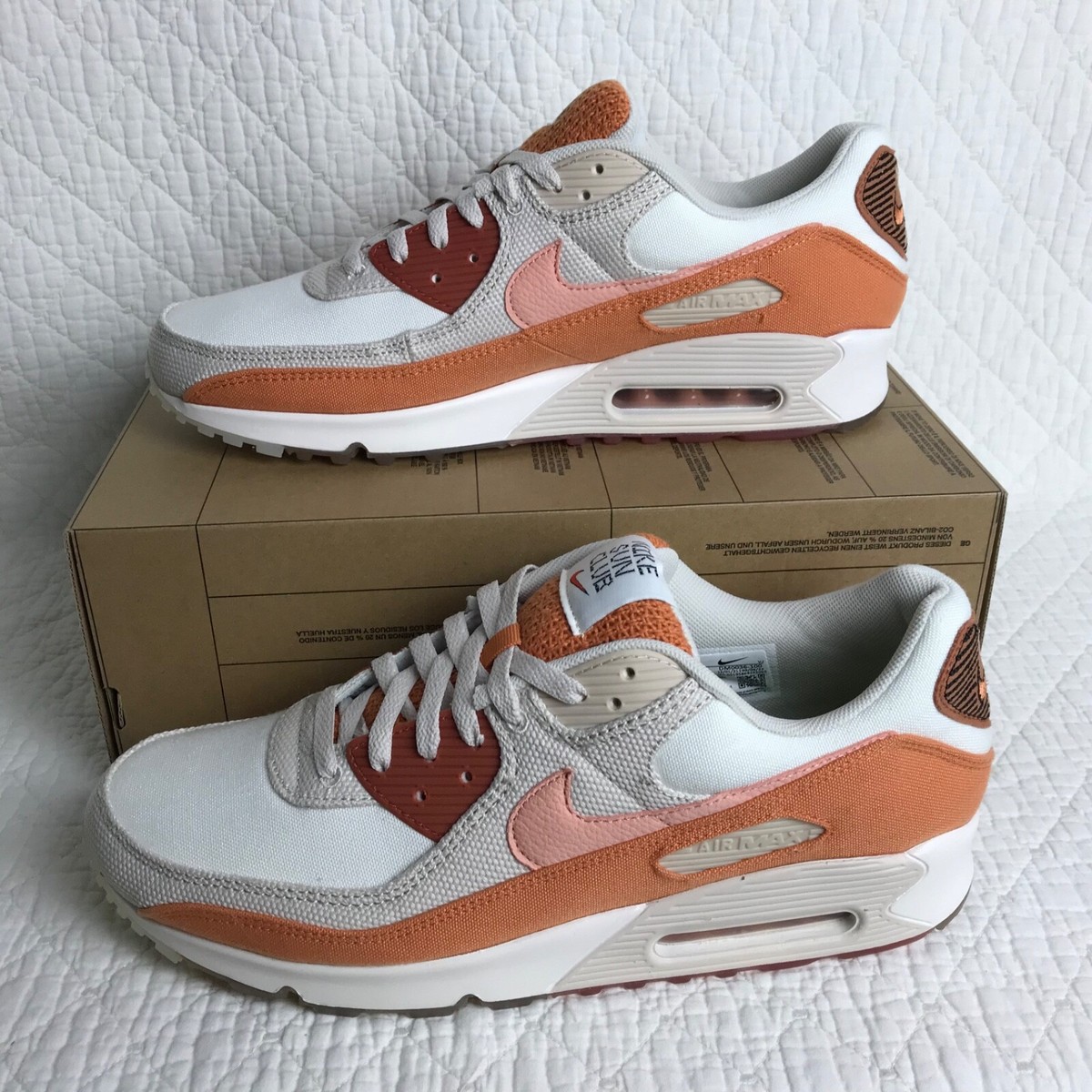 Nike Air Max 90 SE Shoes Men's SZ 13 Sail/Madder Root DM0036