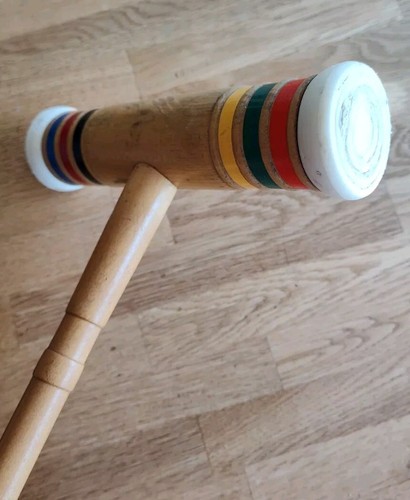 Vintage Forster Holz Krocket Holzhammer - 28" lang - Ersatz #2 - Bild 3 von 4
