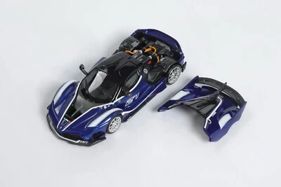 SH 1/64 Ferrari FXX K EVO Sport Car Model Blue Diecast Alloy