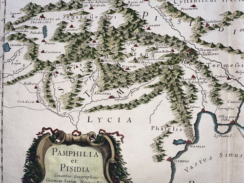TURQUIE 1670 NICOLAS SANSON / MARIETTE GRANDE CARTE ANCIENNE 17ème - Photo 3/11