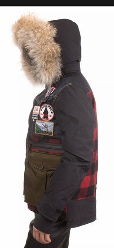 Dsquared2 Red Check Down Padded Wool Hooded Ski Jacket Size IT 48 - M Rare - Picture 9 of 11