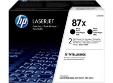 2x HP87X Black Genuine HP Laser Toner Cartridge HP-CF287X Dual Pack