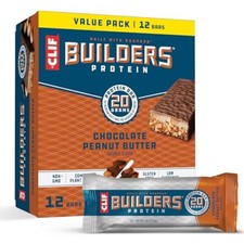 CLIF Builders - Chocolate Peanut Butter Flavor - Protein Bars - Gluten-Free -...