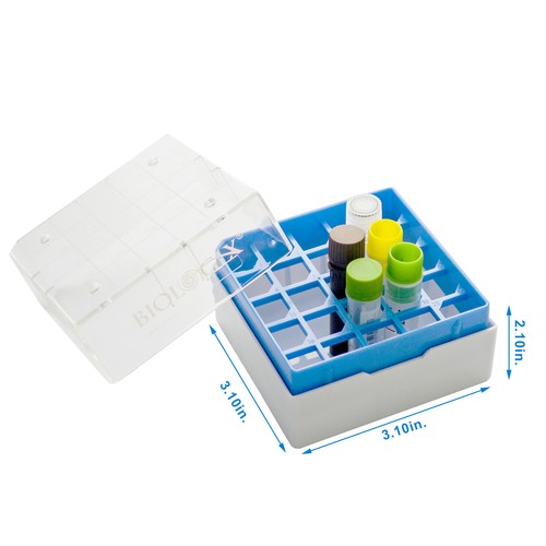 25-Well PC Cryogenic Boxes, Polycarbonate Freezer Boxes for Lab Use - Picture 2 of 6