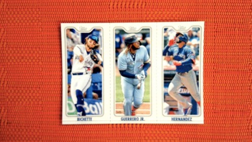 2022 Topps Opening Day Triple Play Set #TPC-4 Bo Bichette/Vladimir Guerrero/Teos - Picture 1 of 2