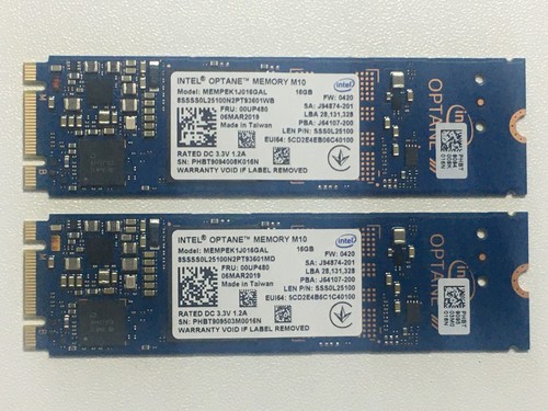 2 pcs new Intel Optane Memory M10 MEMPEK1J016GAL  16GB M.2 2280 SSD NVMe PCIe - Afbeelding 1 van 6
