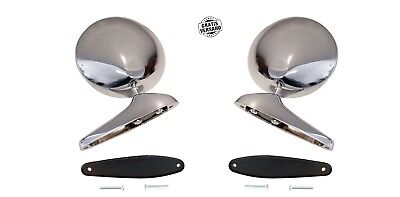 Chrom Spiegel Außenspiegel rund new chromed mirror Fiat 124 Spider Coupe