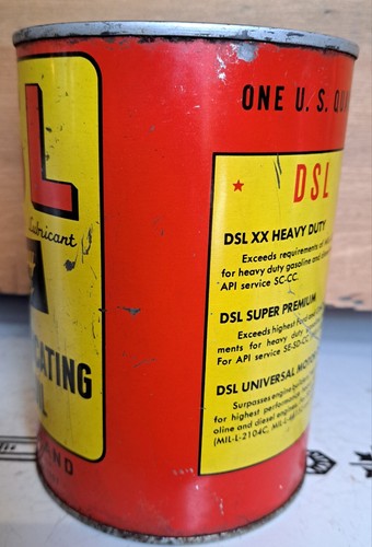 Vintage DSL Heay Duty Lubricating Oil Can, Davis-Howland, Rochester NY - Picture 2 of 7