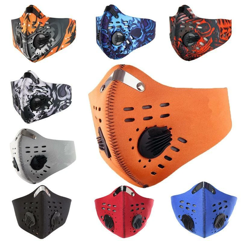 10 Mix Face Masks! Breathing Valve Sport Cycling Outdoor Active Carbon Filter - Image 2 of 4