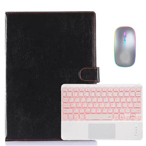 For Samsung Galaxy Tab A9 Plus 11" Tablet Backlit Keyboard PU Leather Case Mouse - Picture 24 of 55