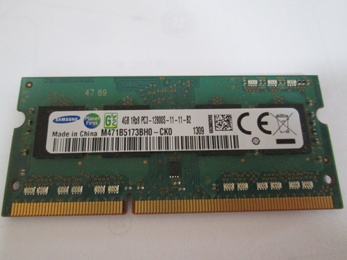 Samsung 4GB 1Rx8 DDR3 PC3-12800 1.5V Laptop Memory P/N: M471B5173BH0-CK0