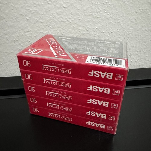 BASF Ferro Extra I 90 Minute Audio Cassette Tapes 5 Pack NEW/ SEALED - Picture 3 of 6