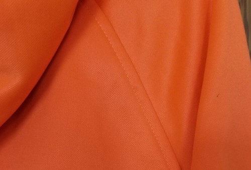Fila Outline Logo Orange Pocket Fleece Youth Medium Pullover Hoodie Sweatshirt - Picture 9 of 11