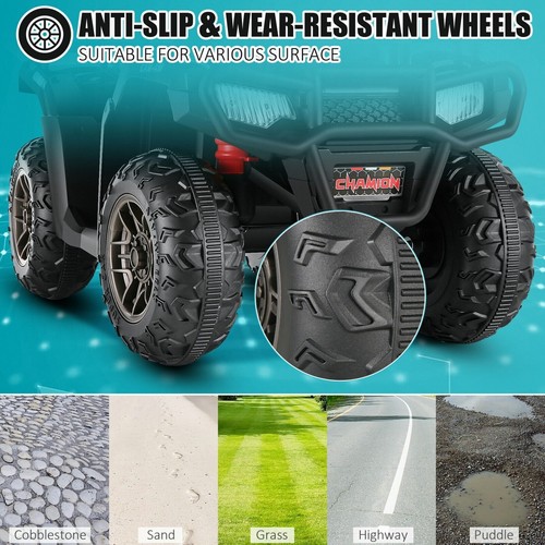 12V Kids Ride on ATV Quad Electric 4-Wheeler Car Toy LED USB MP3 for Girls&Boys~ - Picture 21 of 63