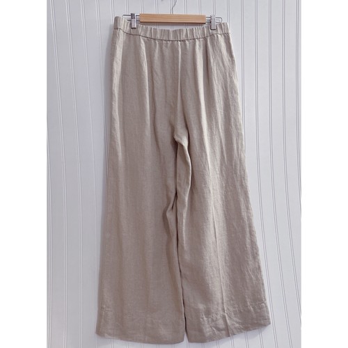 Eileen Fisher Organic Linen High Waist Pleated Wide-Leg Pant NWT Size M - Picture 2 of 7