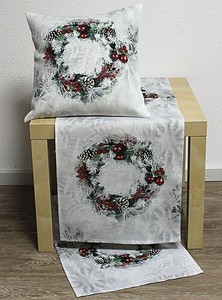 Kissenhülle Kissenbezug Motivkissen Weihnachten Weihnachtskranz