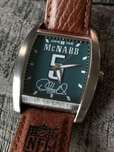 Game Time McNABB Herren - Philadelphia Eagles Leder Analog Quarz Uhr