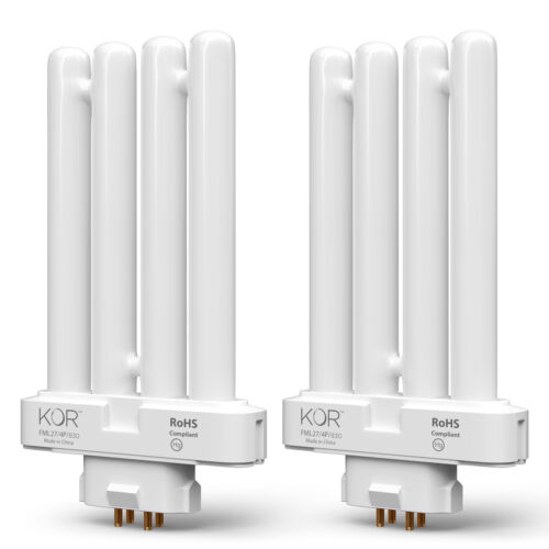 Pack FML27 27 Watt 3000K Warm White 4-Pin GX10q-4 Compact Fluorescent Quad Tube - Picture 2 of 12