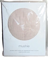 Mushie Extra Soft Muslin Changing Pad Cover, Blush, 32" x 16" x 3.5"