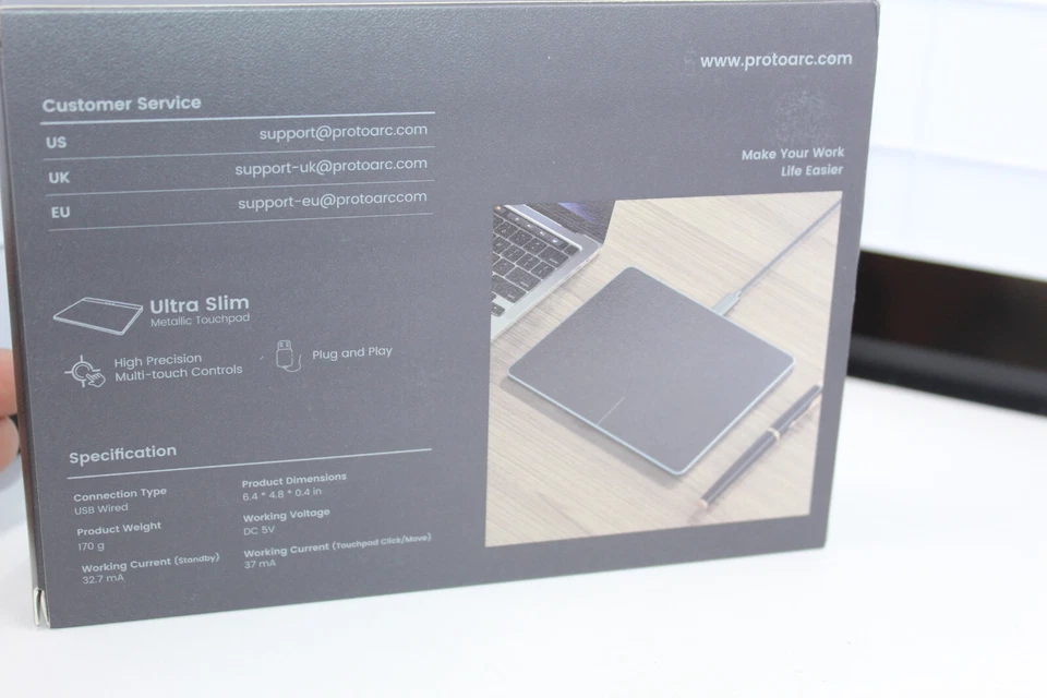 ProtoArc T1 USB Trackpad, High Precision Aluminum Touchpad with Multi-Touch for - Image 3 of 4