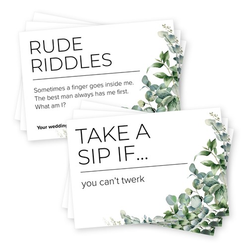 Drink If Game | What Am I Rude Riddles | Hen Party Games | Drinking Games Bundle - Picture 17 of 17