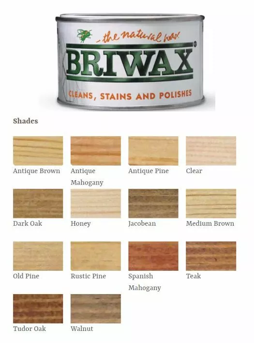 Briwax Original Natural Wax Polish Wood Furniture Cleans Stains