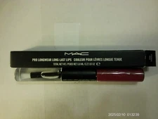 MAC PRO LONGWEAR LONG-LAST LIPS * PERENIAL ROSE * NIB 6.8ML 0.22OZ