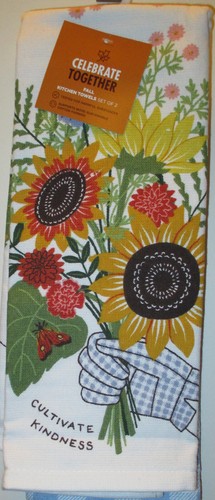 Set of 2 Decorative Kitchen Towels Spring Summer Fall Winter NWT 61 Designs/Sets - Picture 64 of 236