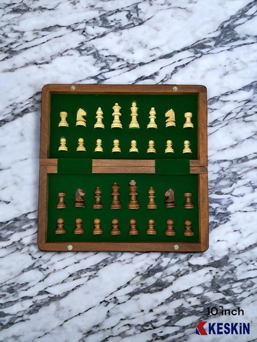 Handcrafted Wooden Magnetic Chess Set with Storage, Pocket Size, Travel Chess - Picture 35 of 46