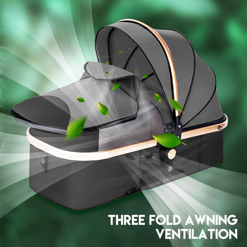 Baby Stroller Bassinet Carriage Infant 9 in1 Foldable Pushchair Pram Strollers - Picture 8 of 18