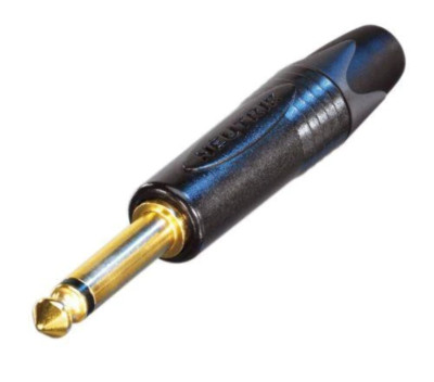 NEUTRIK NP2X-B 1/4'' Mono Cable Mount Instrument Jack w/ Black Shell + Gold Conta