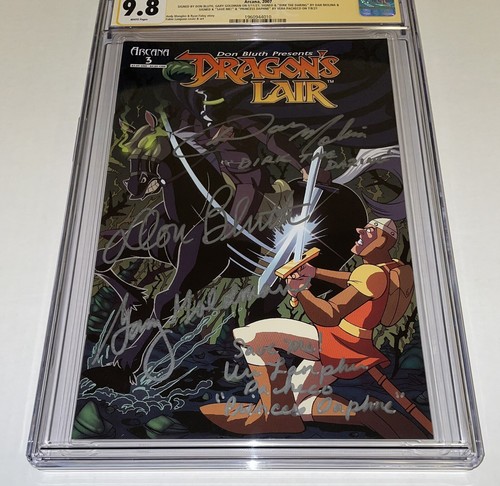 DRAGON'S LAIR #3 SIGNED BY BLUTH PACHECO MOLINA GOLDMAN COMIC CGC 9.8 SS - Picture 3 of 4