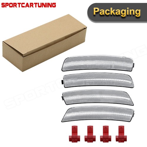 4PCS For 2021-2024 Ford Mustang Mach-E LED Side Marker Bumper Side Marker light - Picture 9 of 13
