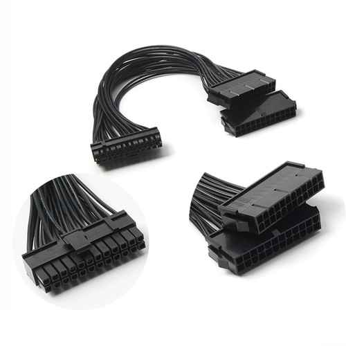 24Pin 20+4pin Dual PSU ATX Power Supply Adaptor Cable Connector For Mining - 第 4/6 張圖片