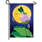 Dragonfly Moon Garden Solar LED 14SL8436 Garden Flag 12.5” x 18”