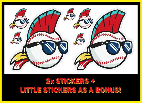 Cleveland Indians Chief Wahoo Logo Sticker Full Set Wild Stickers - Picture 30 of 35
