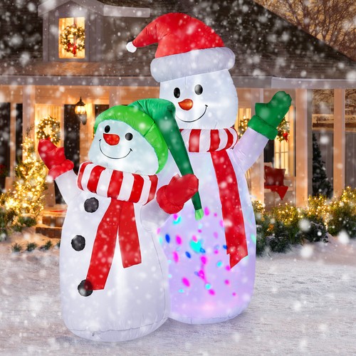 Inflatable Snowman Christmas Tree Outdoor Decoration LED Lights Blow Up Garden - Picture 3 of 16