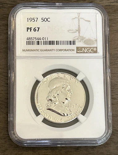 1957 50c Franklin Half Dollar PROOF - NGC PF 67