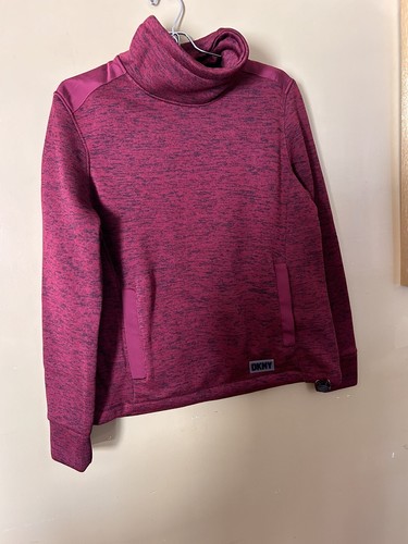 DKNY Mens Active Fleece Breathable Burgundy Size Extra Small Sweatshirt - Picture 2 of 7