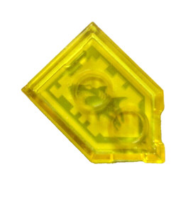 LEGO NEXO Knights Power Shield 22385PB146 Trans Yellow Shark Attack 2x3 Pentagon