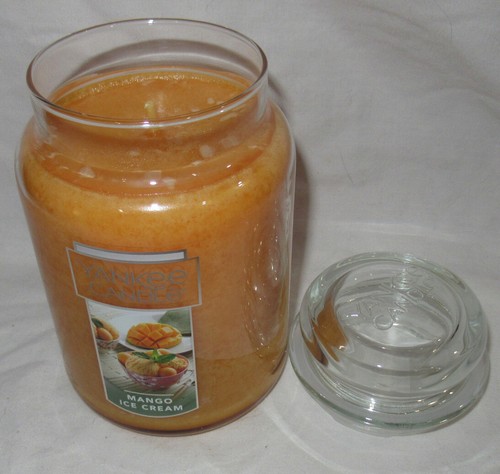 Yankee Candle Large Jar Candle 100-150 hrs 22 oz MANGO ICE CREAM - Picture 2 of 3