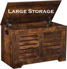 Vintage Wooden Chest Storage Trunk Box Bench Living Room Coffee Table Home Decor