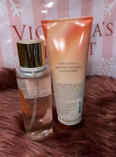 Victoria's Secret Strawberries & Champagne  Fragrance Body Mist/Lotion Set - Picture 4 of 6