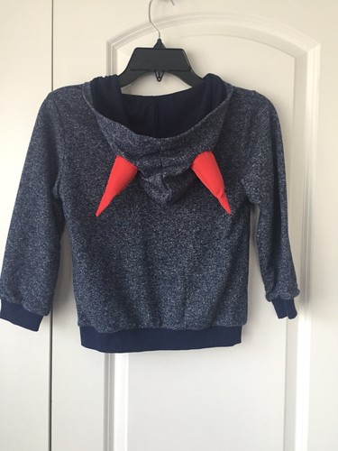Lola & Boys Zipper Hoodie Sweather Size 5-6T Blue Halloween - Picture 3 of 4