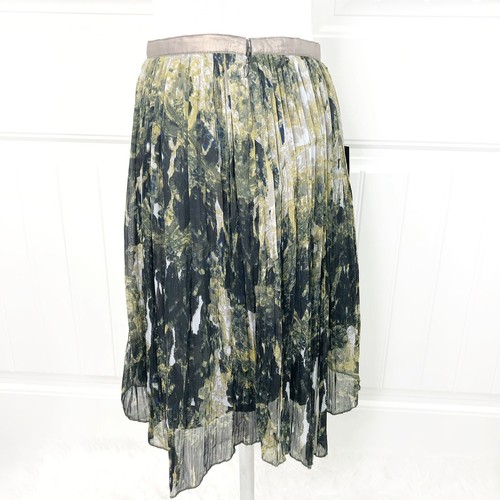 Jack By BB Dakota Green Grey Harley Asymmetrical Skirt Womens Size Small S NWT - 第 2/4 張圖片