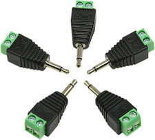 3.5Mm TS Mono Male to 2 Pin Screw Terminal Female AUX Headphone Balum Converter