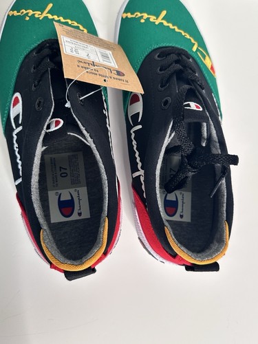 Champion Men's Swipe Colorblock Black & Multi Canvas Shoes Size 7 NEW CP101171Y - Picture 5 of 8