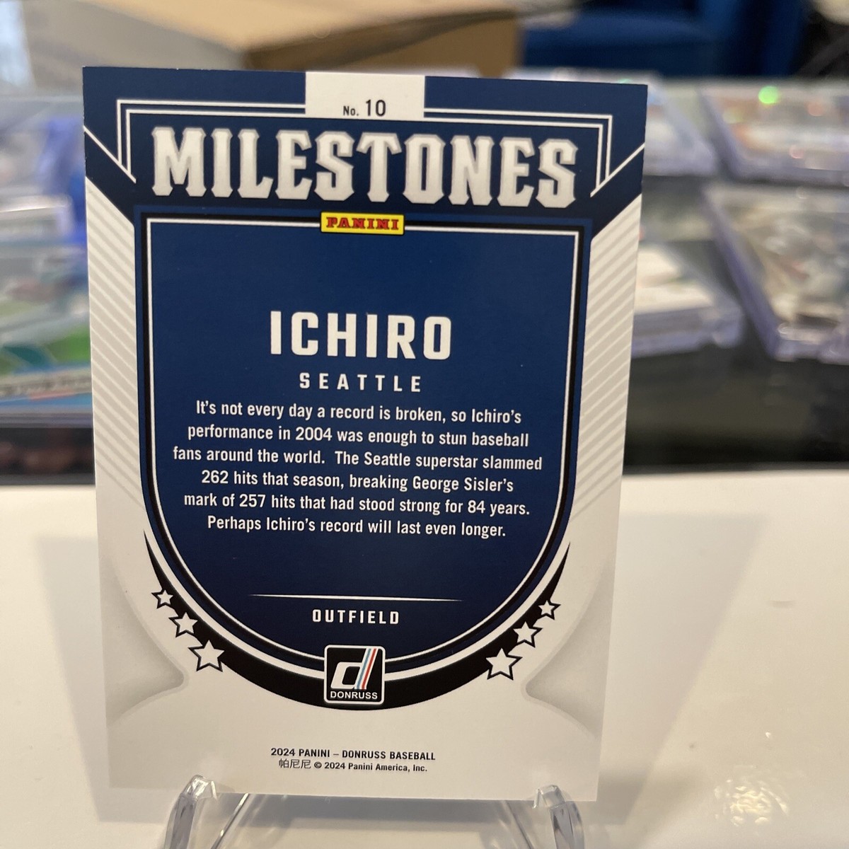 2024 Panini Donruss Baseball Ichiro Milestones Holo /199