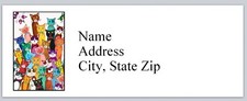 Personalized Address Labels Lots of Abstract Cats P 621 